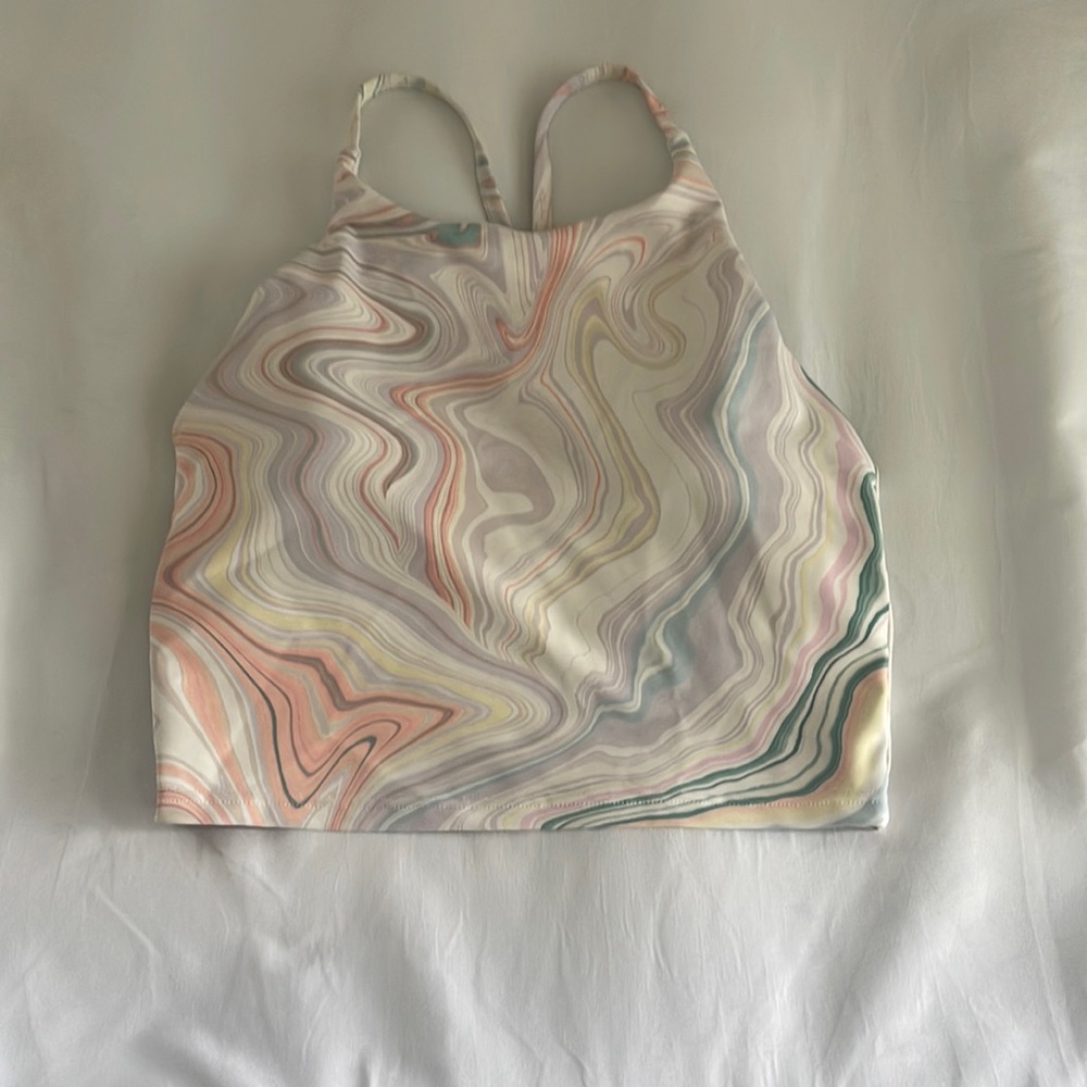 Pastel marble sports top